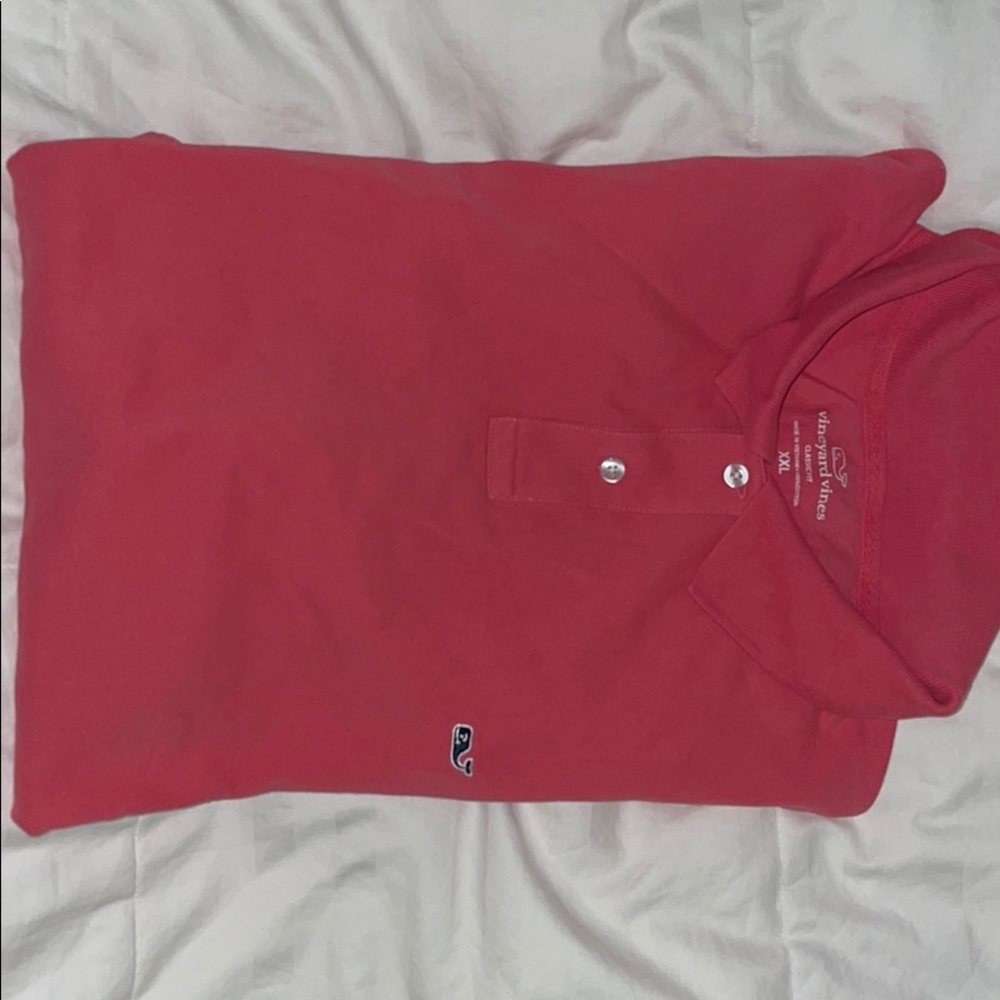 Men’s salmon vineyard vines polo